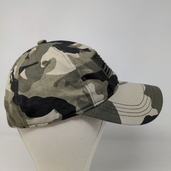 Unbranded Men's Slideback Camouflage Hat Adjustable Embroidered Flag Patriotic - Picture 4 of 6